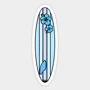 Transgender Flag Surfboard - Blue Sticker